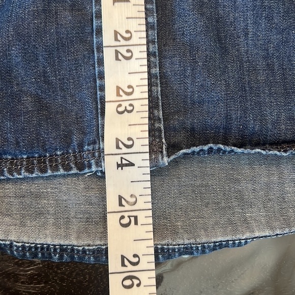 Banana Republic Dark Soft Wash Button Up Denim Shirt Size XS - Picture 14 of 16